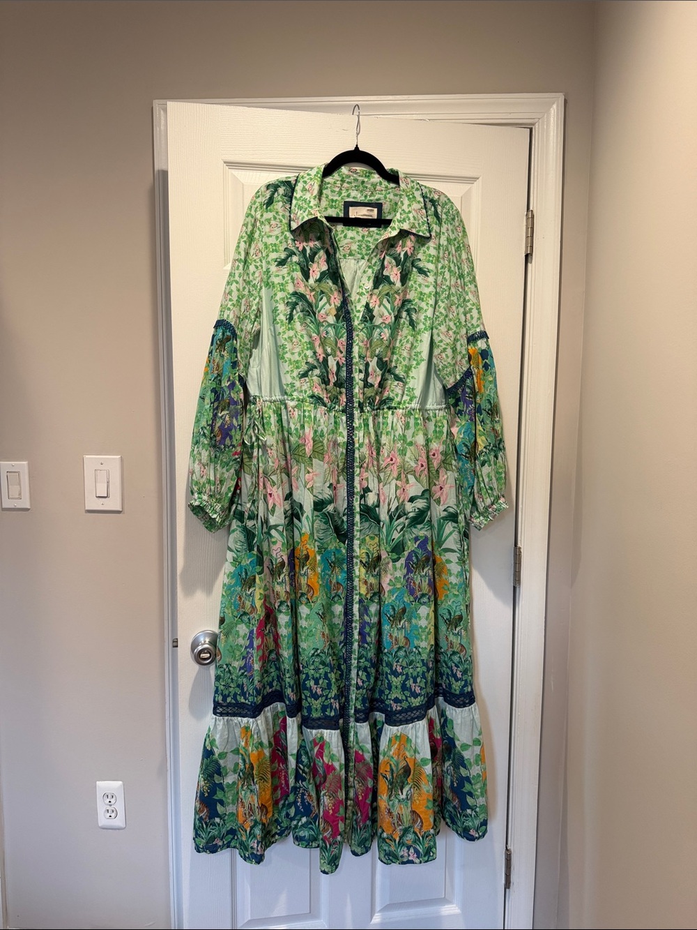 Anthropologie Eleanora Long Sleeve Maxi Dress Print - Picture 5 of 6